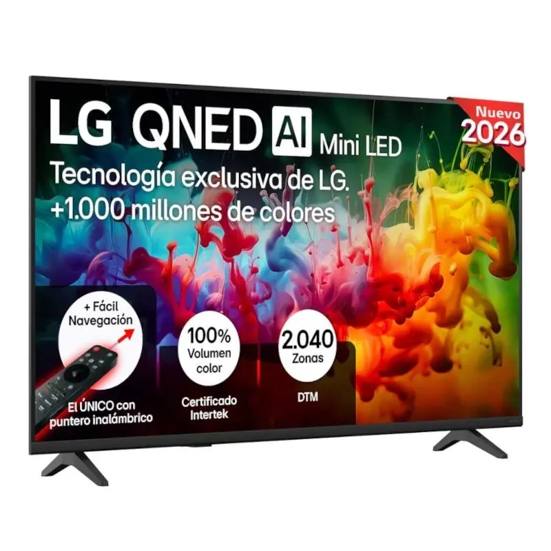 LG QNED AI MiniLED 55" 4K Ultra HD Smart TV Wifi Negro 55QNED70B6C