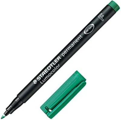 Staedtler Lumocolor 318 Rotulador Permanente Verde Punta Fina 0.6mm Secado Rápido