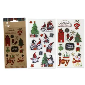 Bismark Pack de 1 Hoja de Pegatinas Navideñas - 2 Diseños Aleatorios