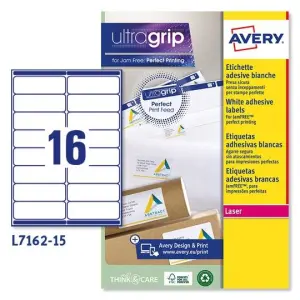 Avery Etiquetas Adhesivas Para Envíos 99,1x33,9mm Inkjet/Láser 100% Reciclado Blanco