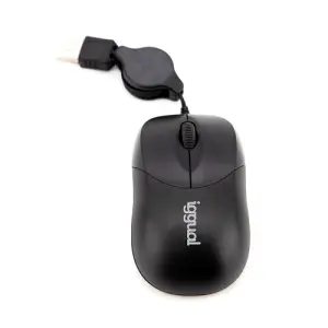 iggual Ratón Retráctil COM-BASIC-800DPI Negro