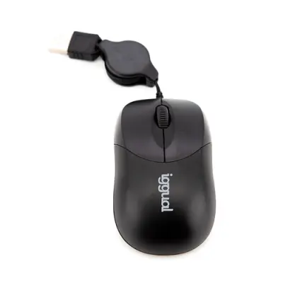 iggual Ratón Retráctil Negro 800 DPI