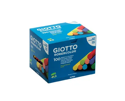 Giotto Tizas Robercolor Antipolvo Colores Surtidos Caja 100 Ud