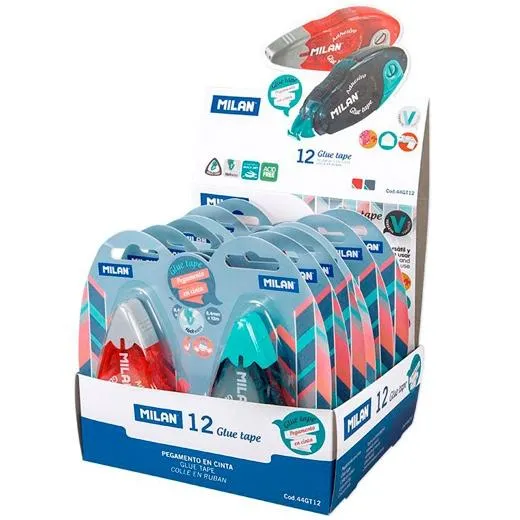 Milan Pegamento En Cinta 8,4Mm X 12M C/Surtidos C/12
