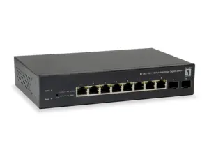 Level One GEP-1051 Switch Semigestiónable 10 Puertos 8xGb PoE 2xGb SFP 70W Metálico