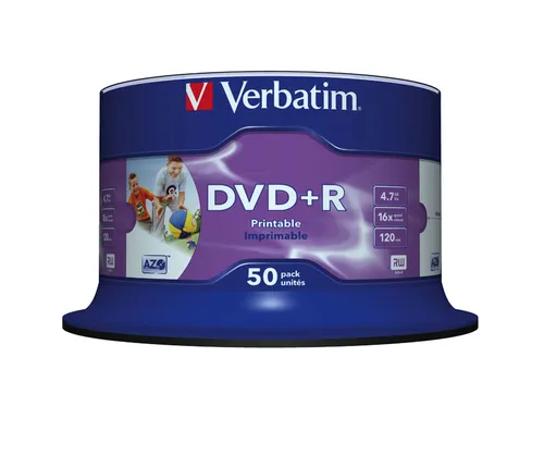 Verbatim Dvd+R Azo 4.7Gb 16X Wide Printable Surface No-Id, Pack 50 Units