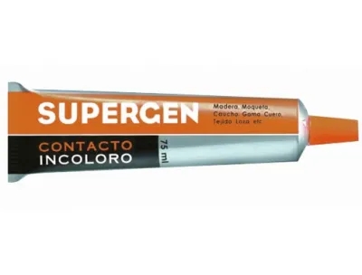 Supergen Pegamento Incoloro 75ml - Secado Rápido - Sin Tolueno - Resistente a Rayos UV