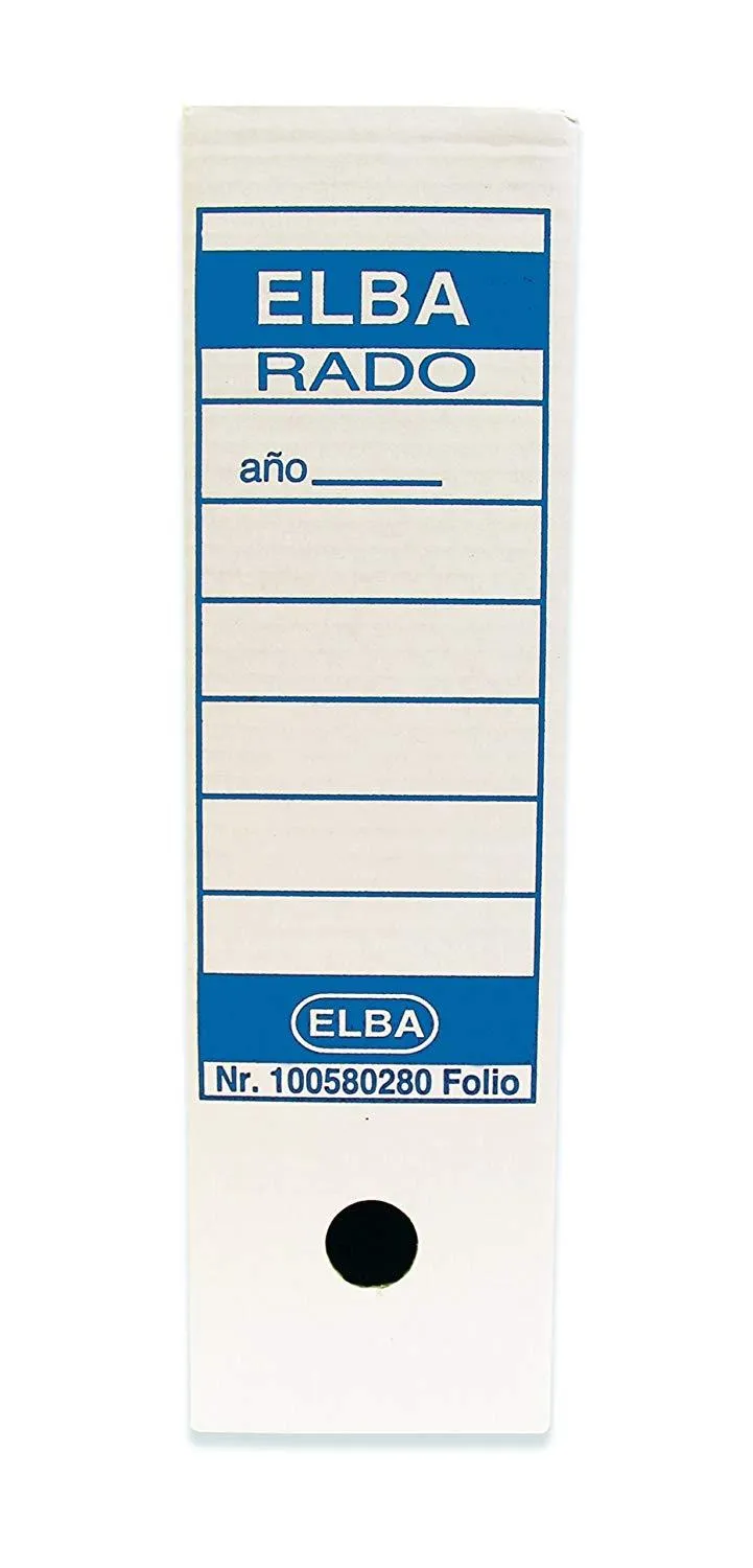 Elba Archivo Definitivo Folio Lomo 100mm Blanco - 50 Unidades