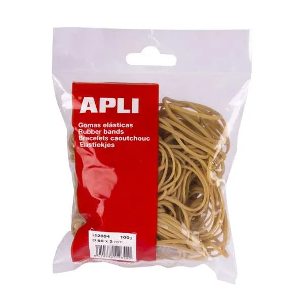 Apli Goma Elástica Marrón Caucho 60X2mm 100g