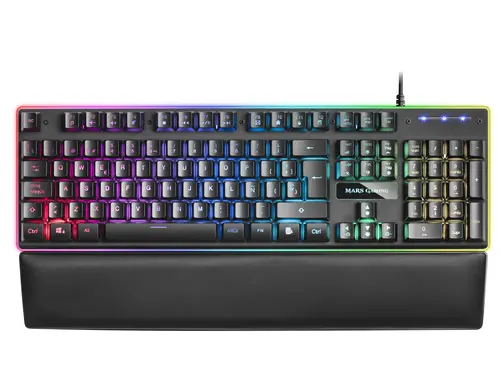 Mars Gaming MK320 Teclado H-Mechanical Red con Iluminación RGB y Reposamuñecas