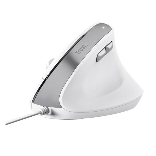 Trust Ratón Ergonómico Vertical Bayo Ii Con Cable 800/2400Dpi Blanco