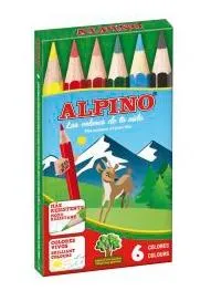 Alpino Lápices De Colores Cortos 85mm Surtidos Estuche 6 Unidades