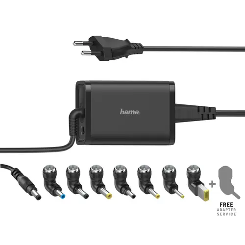 Hama Fuente de Alimentación Universal para Portátil 65W 15-19V Cable 1.2m Negro