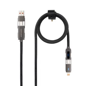 Nanocable Cable USB-C a USB-A y Lightning 1M