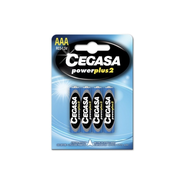 Cegasa Power Plus 2 Pack De 4 Pilas R03 Aaa - Pilas Salinas Para Aparatos De Bajo Consumo