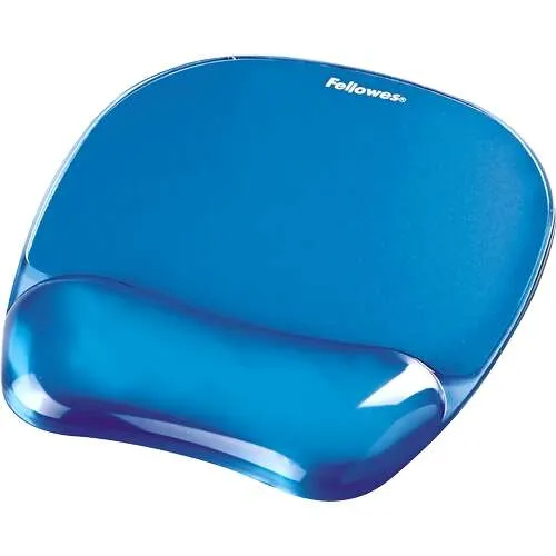Fellowes Crystal Alfombrilla Con Reposamuñecas De Gel - Resistente A Las Manchas - 20X23Cm - Color Azul