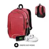 Subblim Mochila Urban Lock System Rojo - Conector USB, Diseño Resistente, Correas Ergonómicas