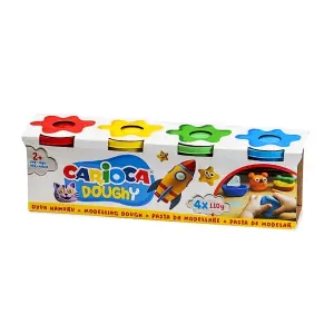 Carioca Doughy Pack con 4 Botes de Pasta de Modelar 110gr - Colores Surtidos