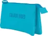 Dohe Portatodo Triple Colour Vibes - Cierre Doble con Cremallera - Azul Cyan