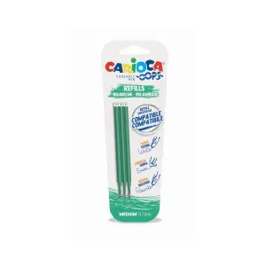 Carioca Recambio Bolígrafo Oops Borrable Verde - Blister de 3 Unidades