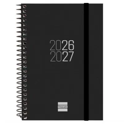 FINOCAM AGENDA ESPIR PARA ESTUDIANTES ESPIRAL E8-120X171MM SVH NEGRO CURSO 2026-2027
