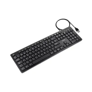 TooQ Teclado Silencioso USB 105 Teclas Color Negro