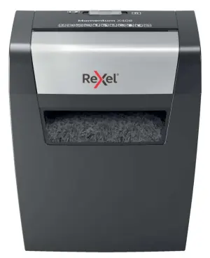 Rexel Momentum X406 Destructora de Papel Corte Confeti P-4, 7 Hojas, 15L, Gris/Plata