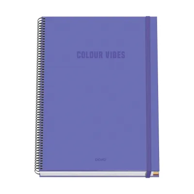 Dohe Cuaderno Espiral A4 100 Hojas Microperforadas Cuadricula 5mm Tapa Dura Morado