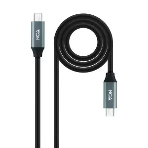 Nanocable Cable USB 3.2 Gen2X2 100W 4K/60Hz USB-C M/M 0.5m Negro