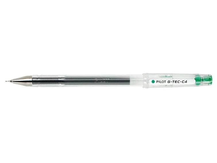 Pilot Boligrafo De Gel G-Tec C4 - Extra Fino - Recargable - Punta De Bola 0.4Mm - Trazo 0.2Mm - Color Verde