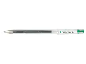 Pilot G-Tec C4 Bolígrafo de Gel Recargable 0.4mm Punta Fina Color Verde