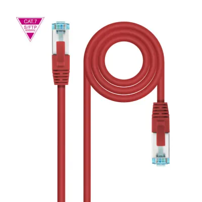 Nanocable Cable Red Cat.7 LSZH S/FTP PIMF AWG26 25cm Rojo