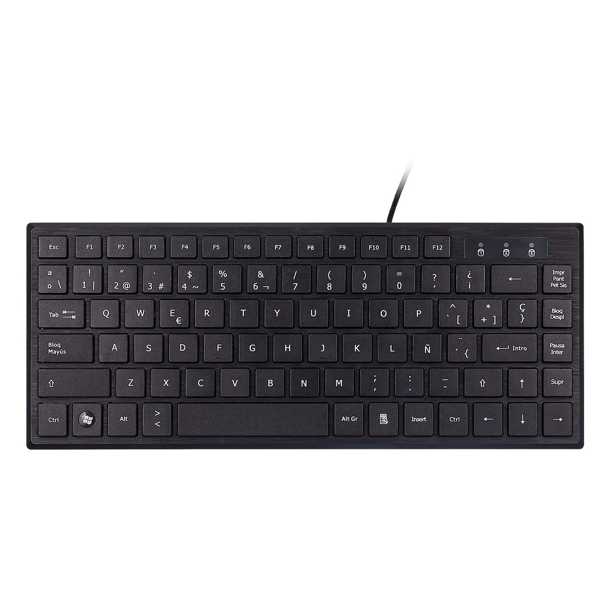 Teclado Unykach Compacto Ultra Plano Kb 302 Mini Usb Negro