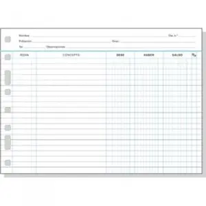 Finocam Recambio Multifin Cuentas Corrientes 3006 Folio Apaisado 50H 90g