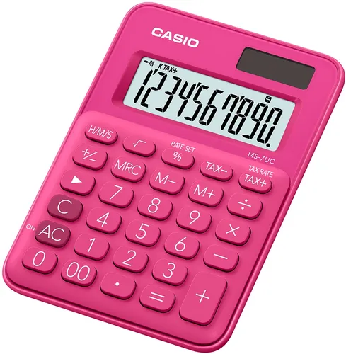Casio Calculadora De Oficina Sobremesa Rojo 10 Dígitos