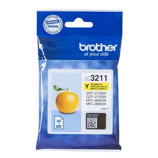 Brother Lc3211 Amarillo Cartucho De Tinta Original - Lc3211Y