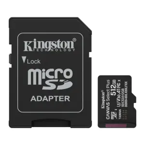 Kingston Tarjeta Micro SDXC 512GB Clase 10 100MB/s Canvas Select Plus con Adaptador SD