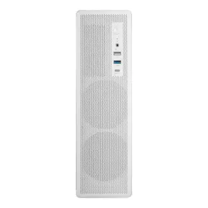 TACENS Caja MicroATX Slim 500W TFX con Ventilador de 90mm y Paneles Mesh USB-C Blanco