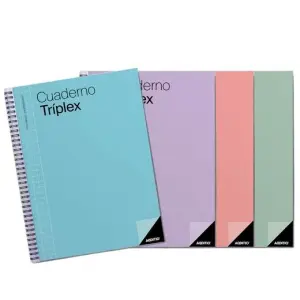 Additio Cuaderno Triplex Espiral Doble 144 Páginas PVC Surtidos