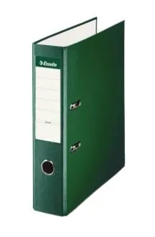 Esselte Archivador Palanca Folio Lomo Ancho PP Interior Forrado Verde