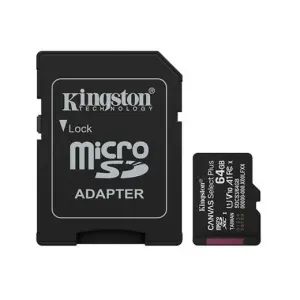 Kingston Memoria SD Micro 64GB Clase 10 con Adaptador Canvas Select Plus 100MB/s