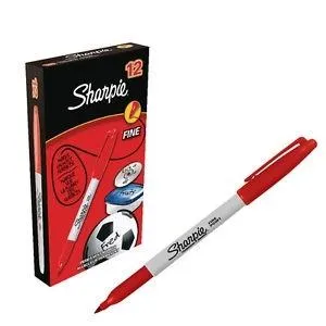 Sharpie Marcador Permanente Fine Punta Redonda 0.9Mm Rojo