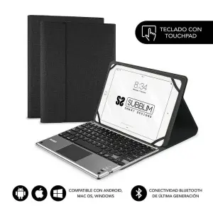 Subblim Teclado Bluetooth Extraíble con Funda Universal 9-10.1" y Touchpad Negro