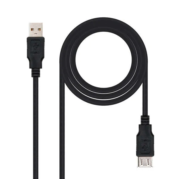 Nanocable Cable Prolongador Usb-A 2.0 Macho A Usb-A Hembra 3M