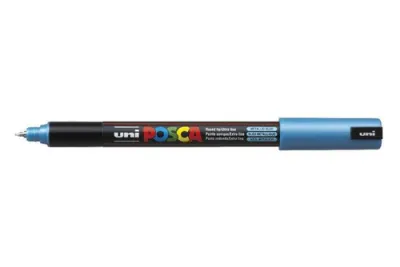 Posca Marcador PC-1MR Punta Extrafina 0.7mm Azul Metálico No Permanente