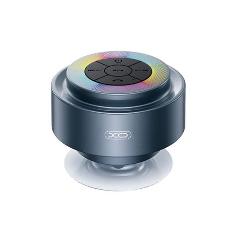 Xo F64 Altavoz Bluetooth - Impermeable - Ideal Para Ducha - Ip67 - Rgb - Ventosa Super Potente - Incluye Microfono Para Llamadas - Color Negro