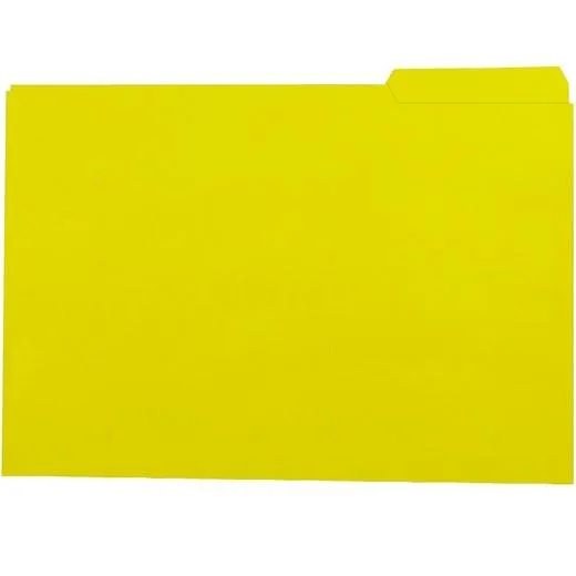 Gio Subcarpeta Con Pestaña Lateral Derecha Folio Cartulina 250Gr Amarillo Intenso -50U-