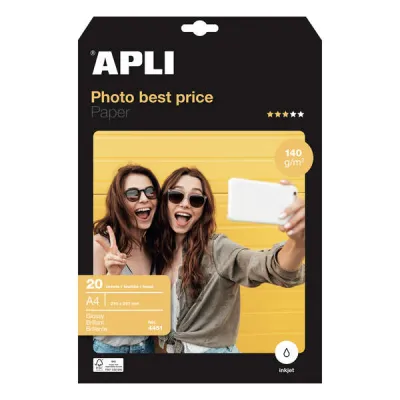 Apli Papel Fotográfico Photobasic A4 140g 20 Hojas