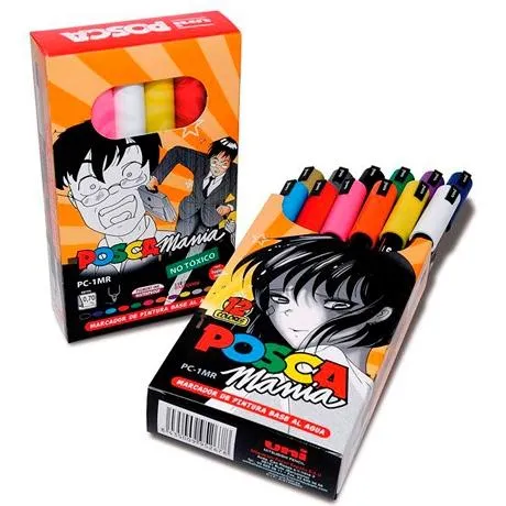 Posca Marcador  Manía Pc-1Mr/12P C/Surtidos En Estuche De 12