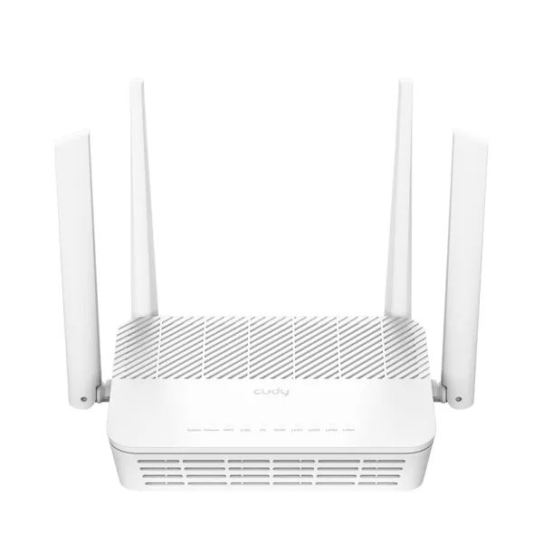 Cudy Router Poe Wifi 6 2.5G Mesh Dual Band Ax3000 - Velocidad Hasta 1000Mbps - 4 Puertos - 4 Antenas Fijas De 5Dbi - Tecnologia Mu-Mimo - Color Blanco